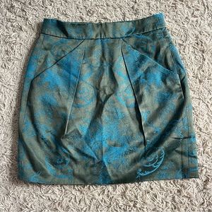 J Cree Patterned Mini Skirt